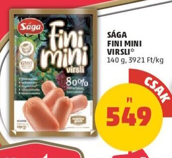 PENNY Sága Fini mini virsli 140 g ajánlat
