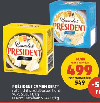 PENNY Président Camembert 90 g ajánlat
