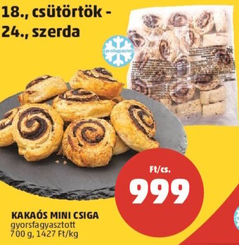 PENNY Kakaós mini csiga 700 g ajánlat