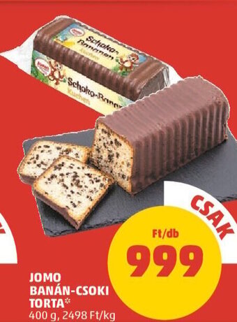 PENNY Jomo banán-csoki torta 400 g ajánlat
