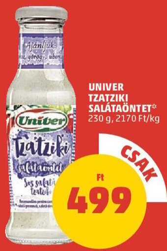PENNY Univer Tzatziki salátaöntet 230 g ajánlat