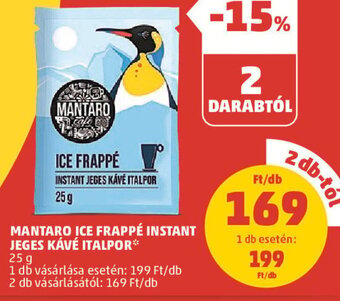 PENNY Mantaro Ice frappé instant jeges kávé italpor 25 g ajánlat