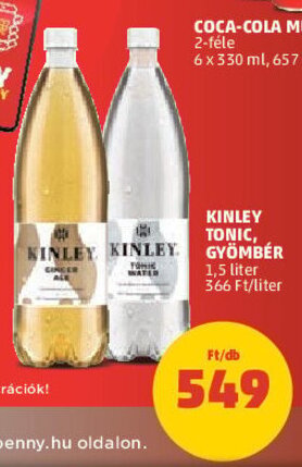 PENNY Kinley Tonic gyömbér 1,5 l ajánlat