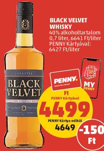 PENNY Black Velvet whisky 0,7 l ajánlat