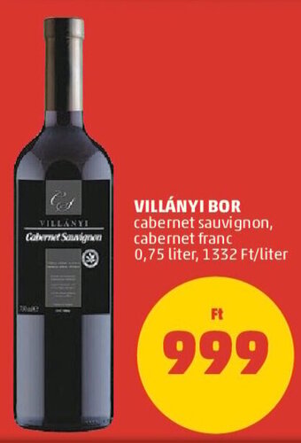 PENNY Villányi bor 0,75 l ajánlat