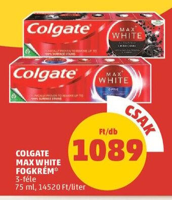 PENNY Colgate Max white fogkrém 75 ml ajánlat