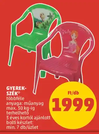 Gyerek szék 1 db