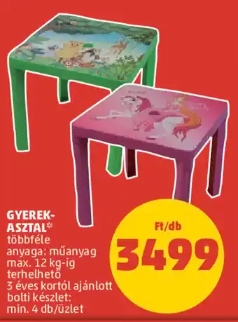 PENNY Gyerek- asztal 1 db ajánlat