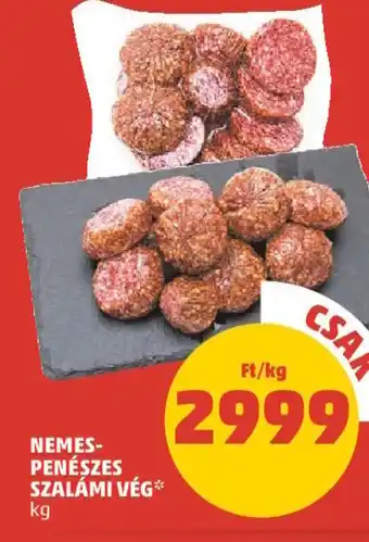 PENNY Nemes- penészes szalámi vég 1 kg ajánlat