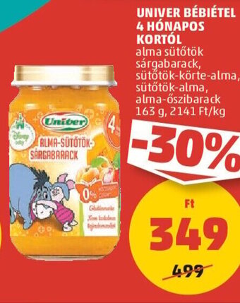 PENNY Univer Bébiétel 4 hónapos kortól 163 g ajánlat