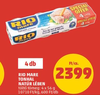 PENNY Rio Mare Tonhal natúr lében 4 x 56 g ajánlat
