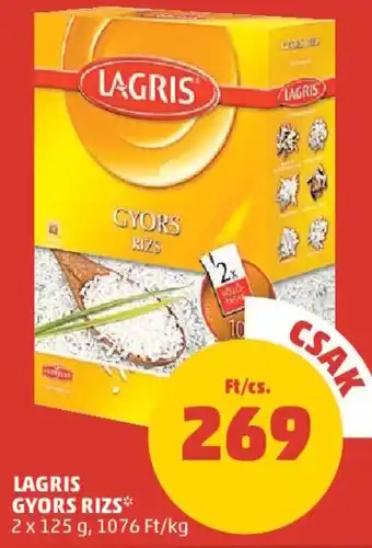 Lagris Gyors rizs 2 x 125 g