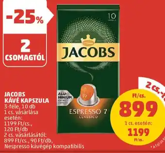PENNY Jacobs Kávé kapszula 10 db ajánlat