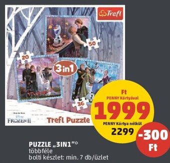 PENNY Trefl Puzzle "3in1" 1 db ajánlat