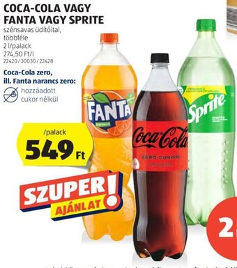 ALDI Coca-Cola vagy Fanta vagy Sprite 2 l ajánlat