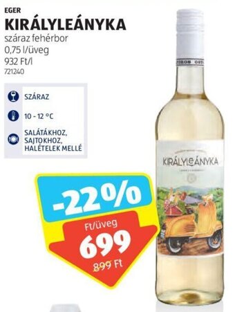 ALDI Eger Királyleányka 0,75 l ajánlat