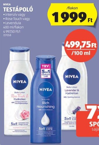 ALDI Nivea Testápoló 400 ml ajánlat