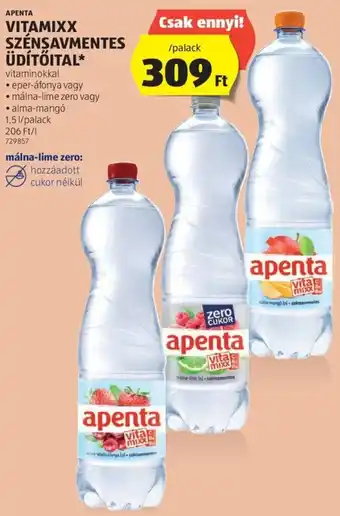 ALDI Apenta Vitamixx szénsavmentes üdítőital 1,5 l ajánlat
