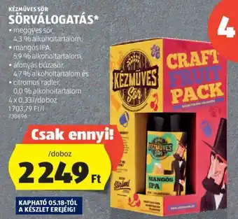 Kézműves Sör Sörválogatás 4 x 0,33 l