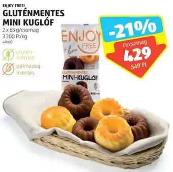 ALDI Enjoy Free! Gluténmentes mini kuglóf 2 x 65 g ajánlat