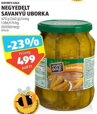 ALDI Nature's Gold Negyedelt savanyú uborka 670 g ajánlat