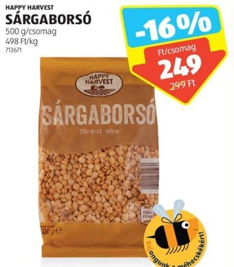 ALDI Happy Harvest Sárgaborsó 500 g ajánlat