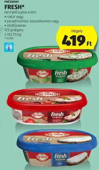 ALDI Président Fresh 125 g ajánlat