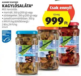 ALDI Almare Seafood Kagylósaláta 350 g ajánlat