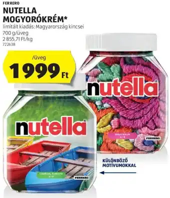 ALDI Ferrero Nutella mogyorókrém 700 g ajánlat