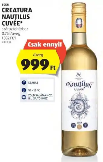Eger Creatura nautilus cuvée 0,75 l