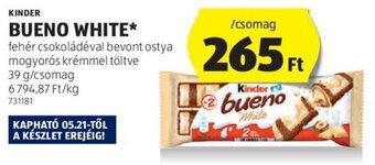 ALDI Kinder Bueno white 39 g ajánlat