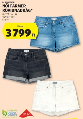 ALDI Blue Motion Női farmer rövidnadrág 1 db ajánlat