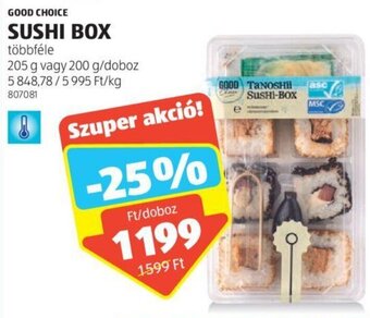 ALDI Cook Choice Sushi box 200 / 205 g ajánlat