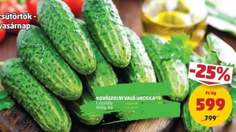 PENNY Kovászolni való uborka 1 kg ajánlat