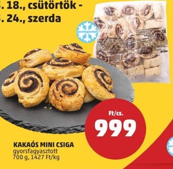 PENNY Kakaós mini csiga 700 g ajánlat