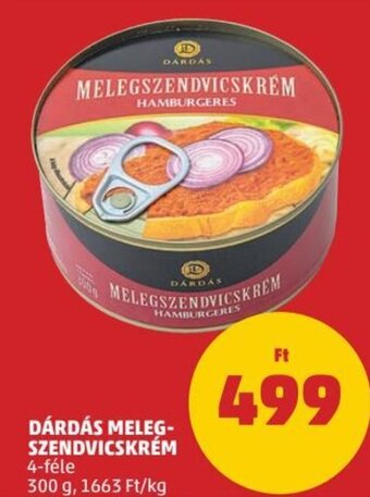 PENNY Dárdás Melegszendvicskrém 300 g ajánlat