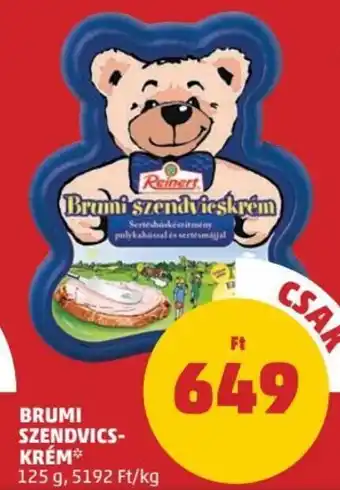 PENNY Brumi Szendvics- krém 125 g ajánlat