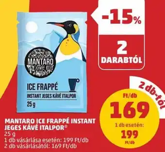 PENNY Mantaro Ice frappé instant jeges kávé italpor 25 g ajánlat