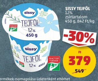 PENNY Sissy Tejföl 450 g ajánlat