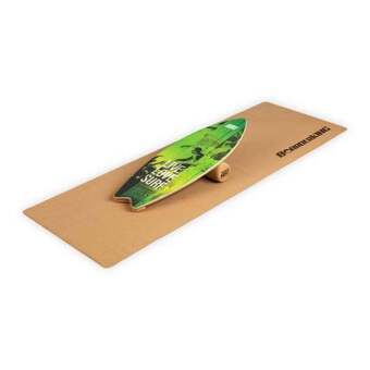 Boarderking indoorboard wave, egyensúlyozó deszka, alátét, henger, fa / parafa