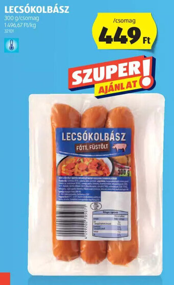 ALDI Lecsókolbász 300 g ajánlat
