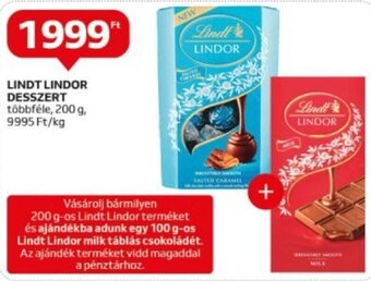 Auchan Lindt Lindor desszert 200 g ajánlat