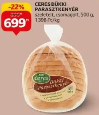 Auchan Ceres Bükki Parasztkenyer parasztkenyér 500 g ajánlat