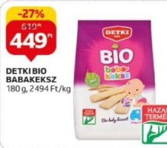Auchan Detki Bio babakeksz 180 g ajánlat