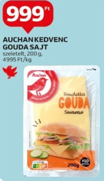 Auchan Auchan kedvenc Gouda sajt 200 g ajánlat