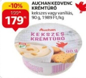 Auchan Auchan kedvenc krémtúró 90 g ajánlat