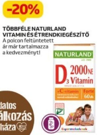 Auchan Többféle Naturland vitamin és étrendkiegészítő ajánlat