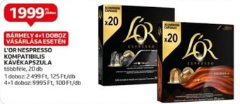 Auchan L'Or Nespresso kompatibilis kávékapszula 20 db ajánlat