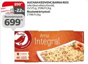 Auchan Auchan kedvenc barna rizs 2 x 125 g ajánlat