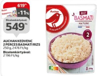 Auchan Auchan kedvenc 2 perces basmati rizs 250 g ajánlat
